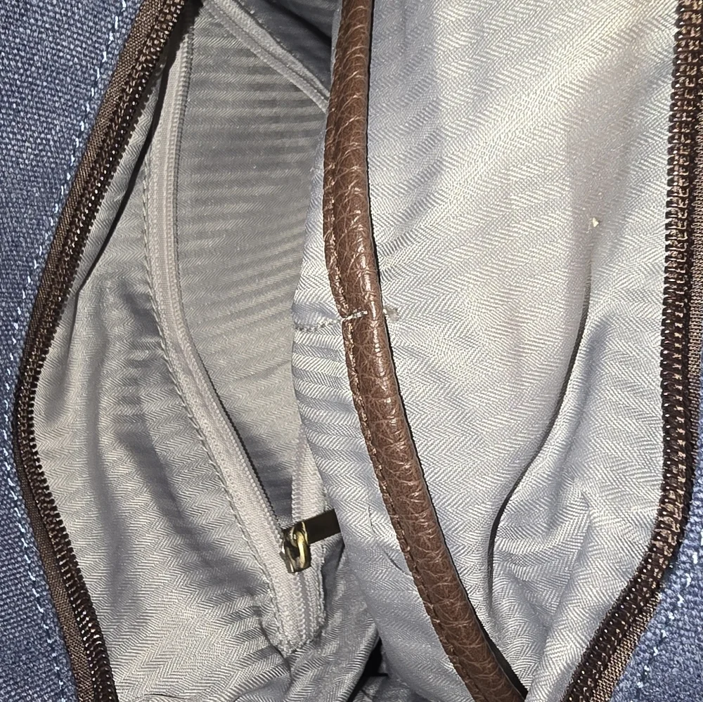 Denim Style Canvas Boho Style Purse, Shoulder Bag, Embroidered Design And Pocket